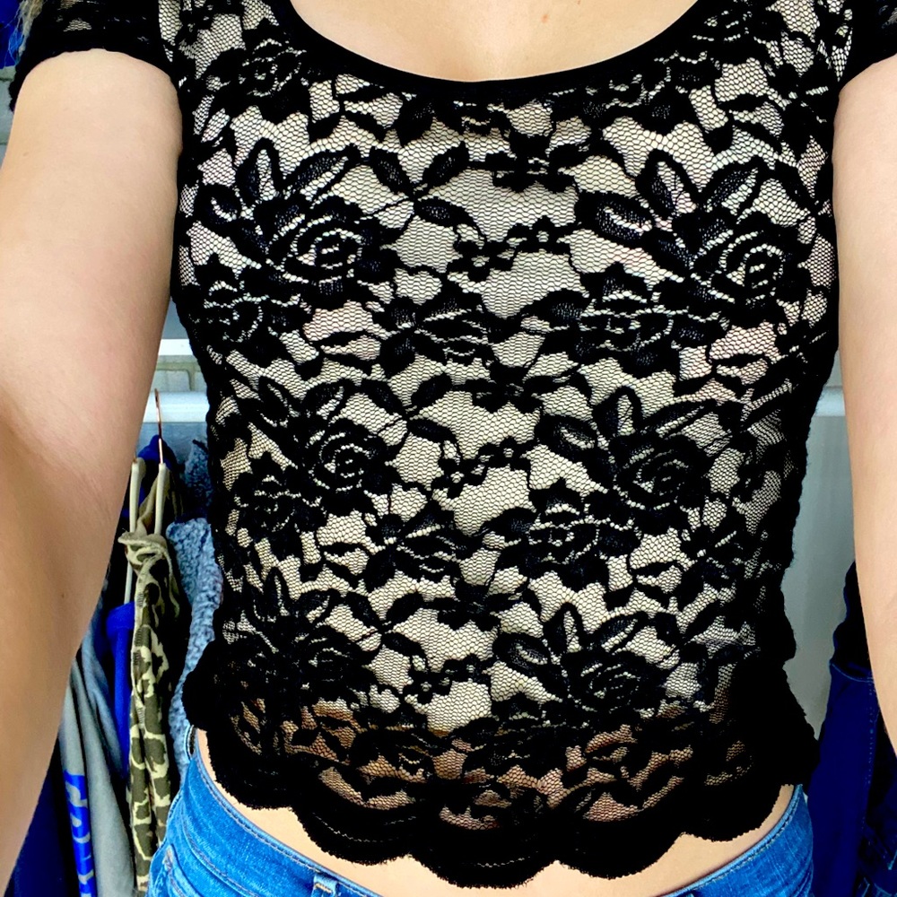 Lace crop top